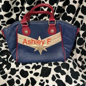 Captain marvel loungefly tote purse missing strap